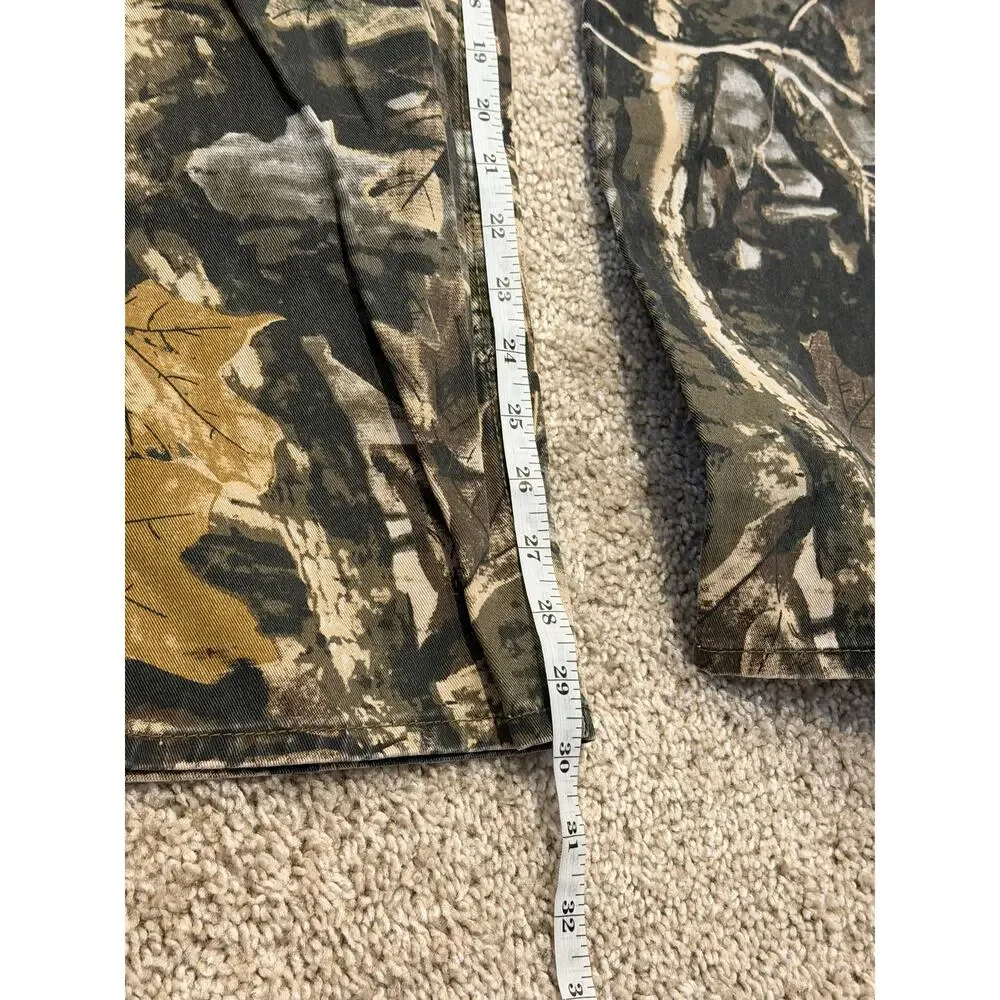 MNML Men’s Unisex Camo Cargo Pants Size 29 Y2K Baggy Utility Streetwear